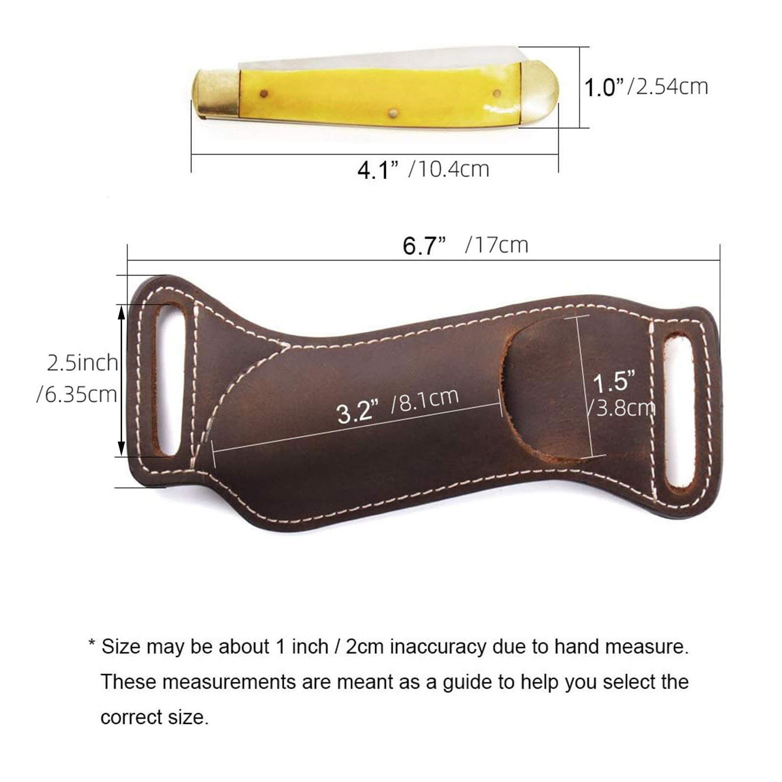 Sarung Pisau Lipat Kulit yang  - Edc Carry Accessories ulasan dan harga