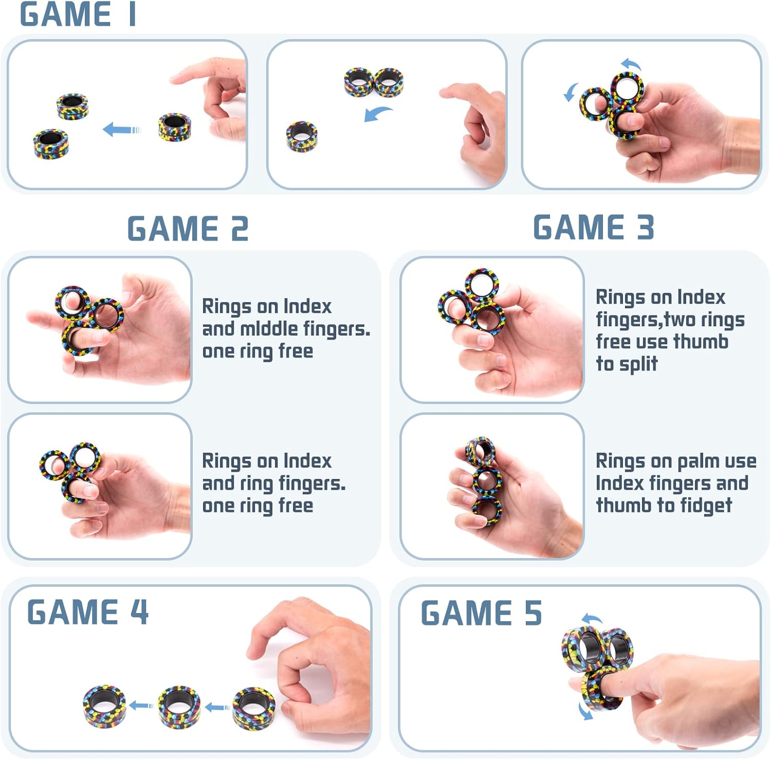 Cincin Magnetik Set Mainan Fid - Fidget Spinner Bearing ulasan dan harga