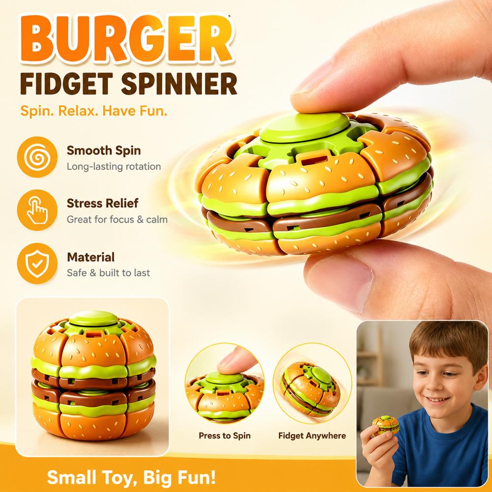 Mainan Fidget Spinner Humburge - Fidget Spinner Bearing ulasan dan harga