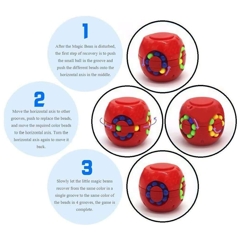 Puzzle Kacang Ajaib Kubus Spin - Fidget Spinner Bearing ulasan dan harga